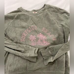 Faherty Olive Green Surfside Beach Sweater